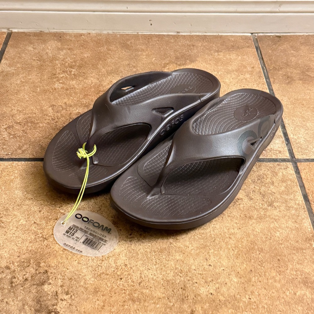 Oofos OOriginal Sport Unisex Recovery Sandals Mocha Matte Mocha M13 W15 1001